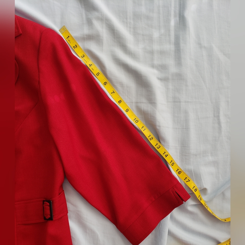 Tailored Shoulder Pads Classic Blazer Suit Jacket With Notch Lapel Vintage Look - Picture 3 of 11